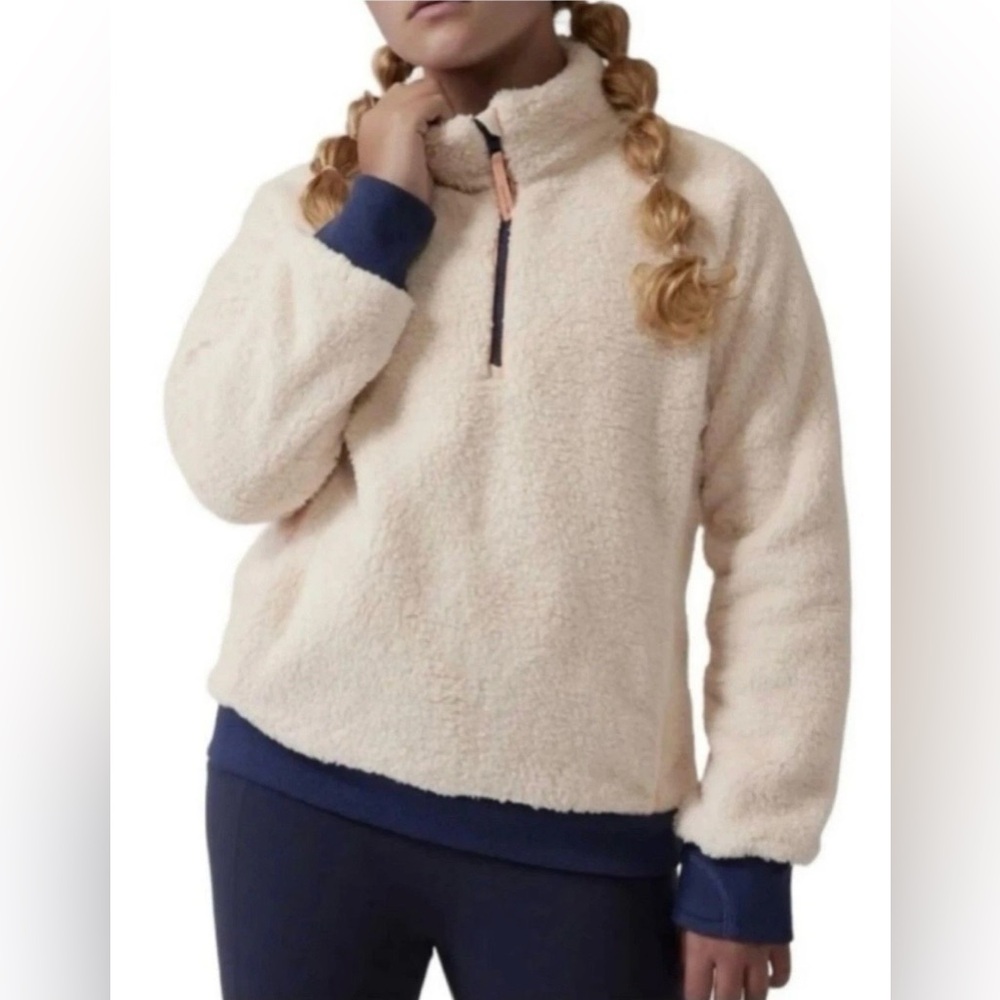 Athleta Girls So Snug Sherpa Half Zip Size XL (14) ***NWT